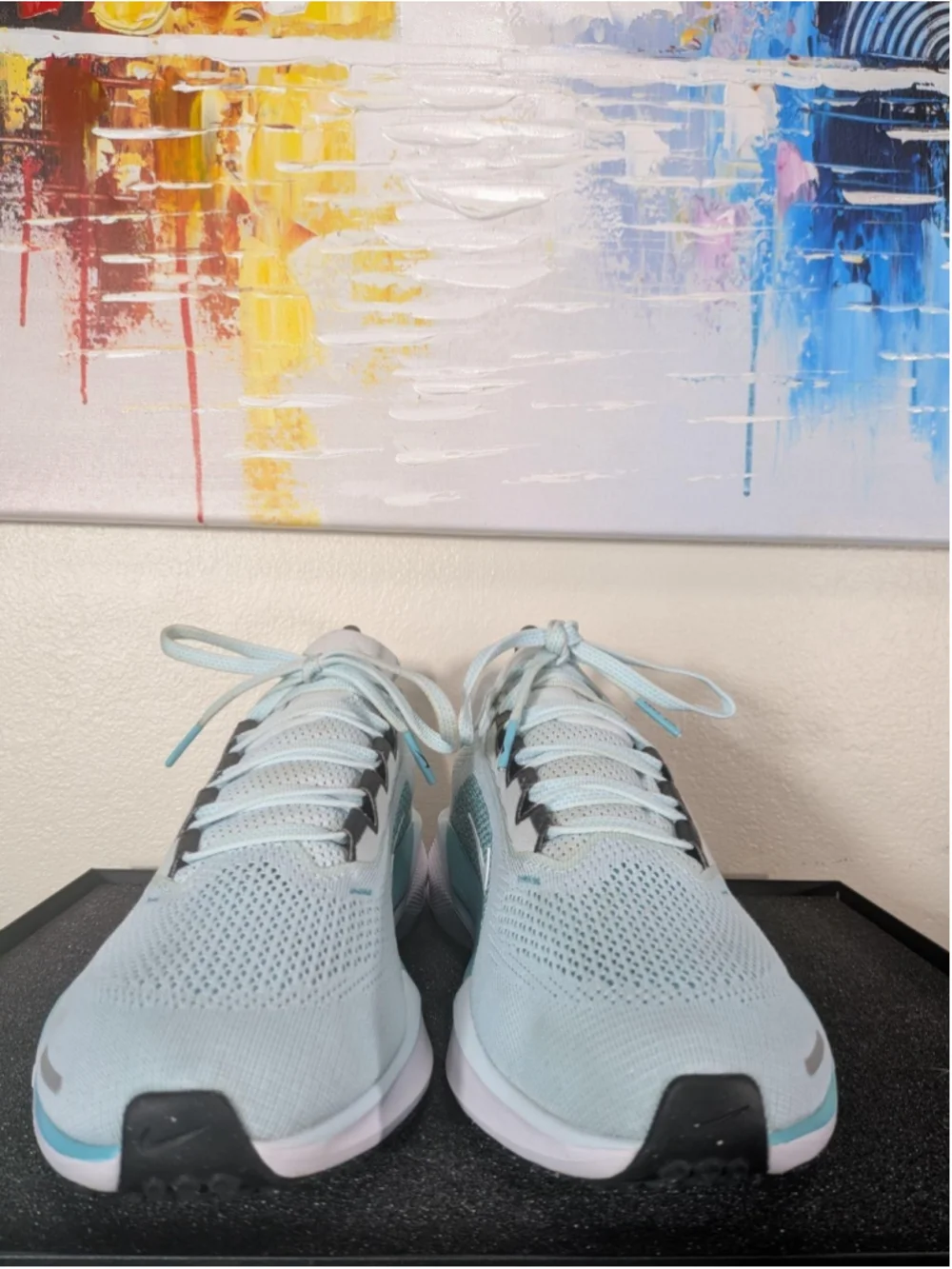 Nike Air Zoom Running Shoes Womens Size 9 Blue Low Top Mesh Sneakers FD2723-401